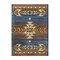 Flash Furniture Lodi Collection Southwestern 5 x 7 Blue Area Rug - Olefin Rug with Jute Backing for Hallway, Entryway, Bedroom, Living